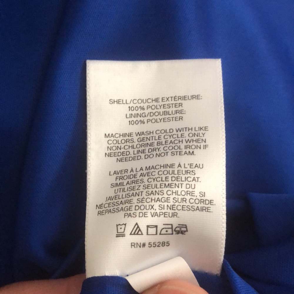 Blue Wrap Fit and Flare Express Dress - Picture 5 of 5